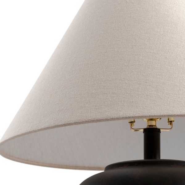 Black Ceramic Round Table Lamp