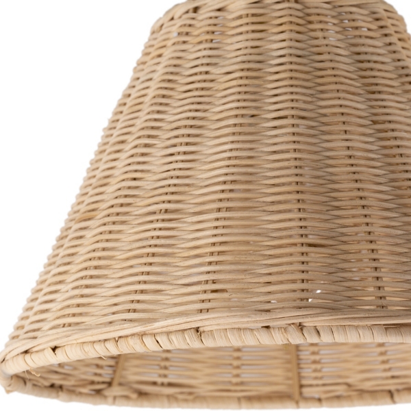 Gold and Rattan Wall Sconce