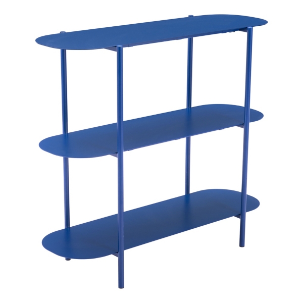 Blue Metal 3-Tier Console Table