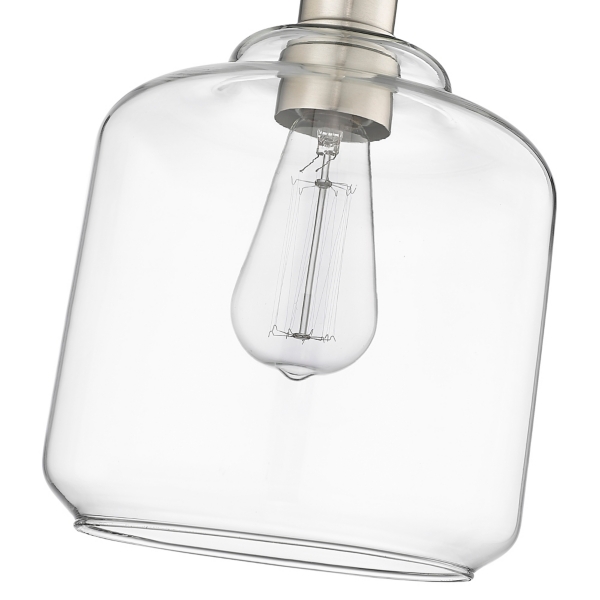 Asheville Silver Glass Globe Pendant Light