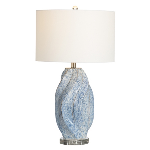 Blue Swirl Ceramic Table Lamp