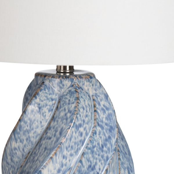 Blue Swirl Ceramic Table Lamp