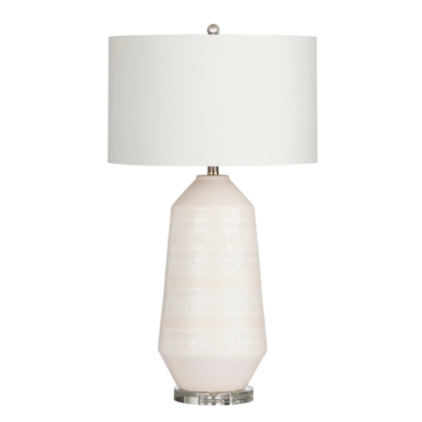 Cream Embossed Textured Table Lamp | Kirklands Home