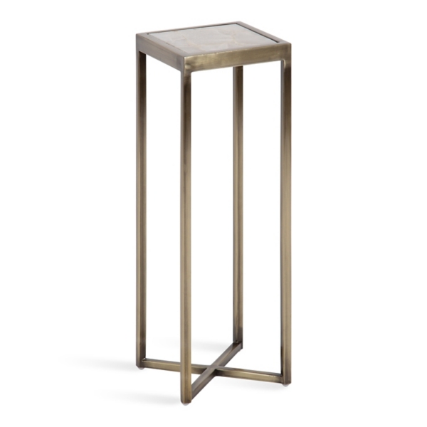 Brass Natural Quartz Accent Table Kirklands Home