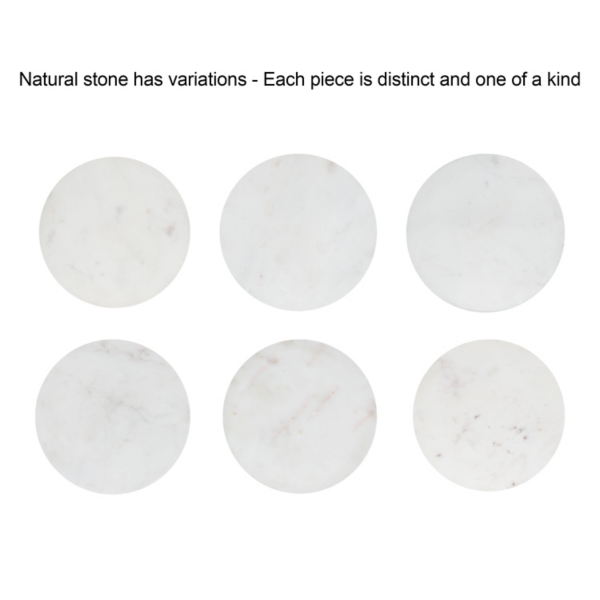 White Marble Gold Accent Table