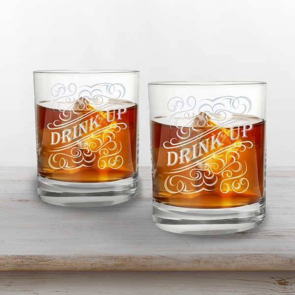 Drink Up Whiskey Glasses, Set of 2 Kirklands Home