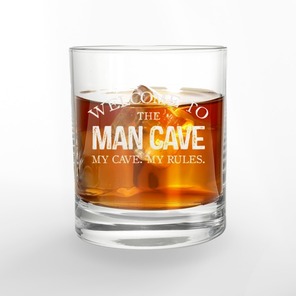 Welcome to the Man Cave Whiskey Glasses, Set of 2