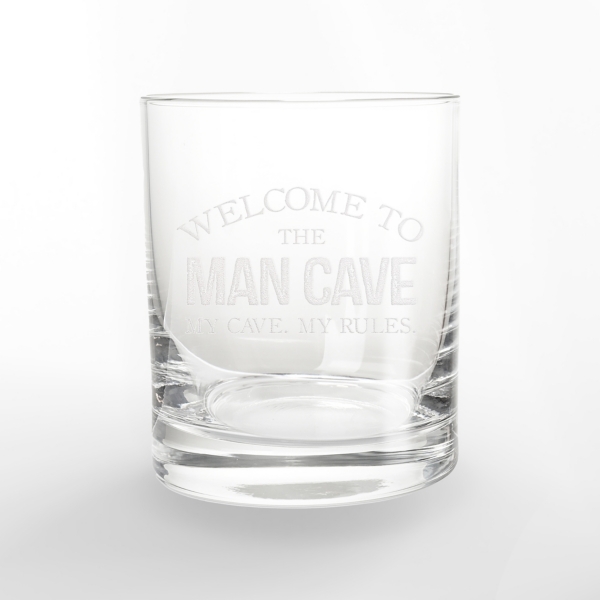 Welcome to the Man Cave Whiskey Glasses, Set of 2