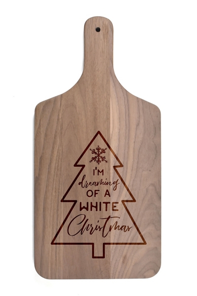 Walnut Dreaming of a White Christmas Cutting Board | Kirklands Home