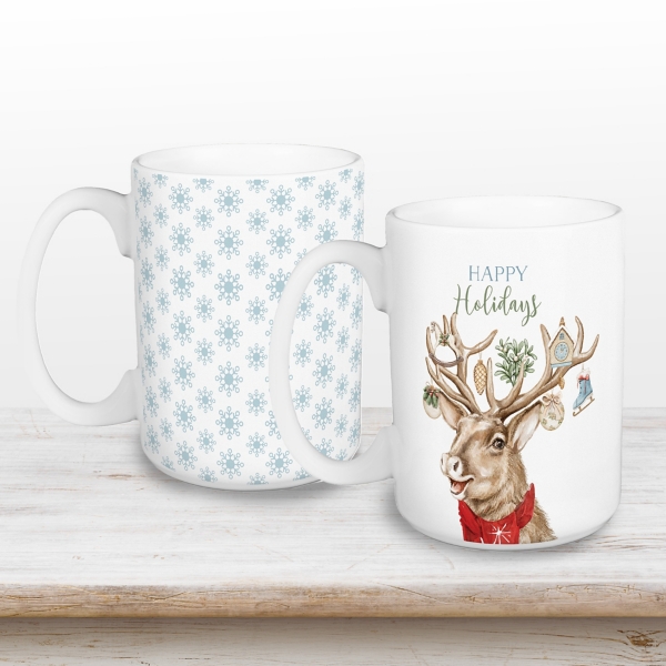 Jingle Bells Reindeer Mug (18 oz)