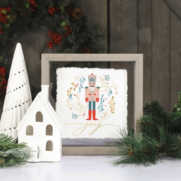 Joy Nutcracker Framed Art Print