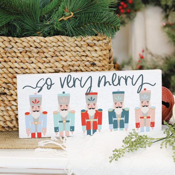 So Very Merry Nutcracker Wall Plaque