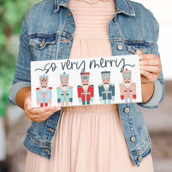 So Very Merry Nutcracker Wall Plaque