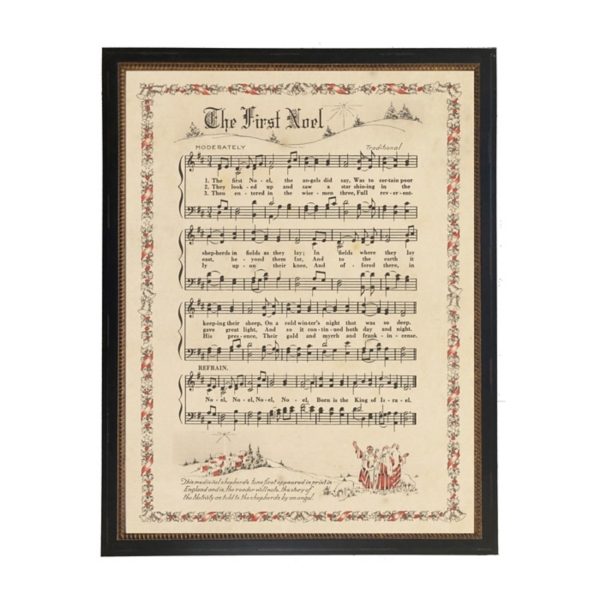 The First Noel Christmas Hymn Wall Plaque