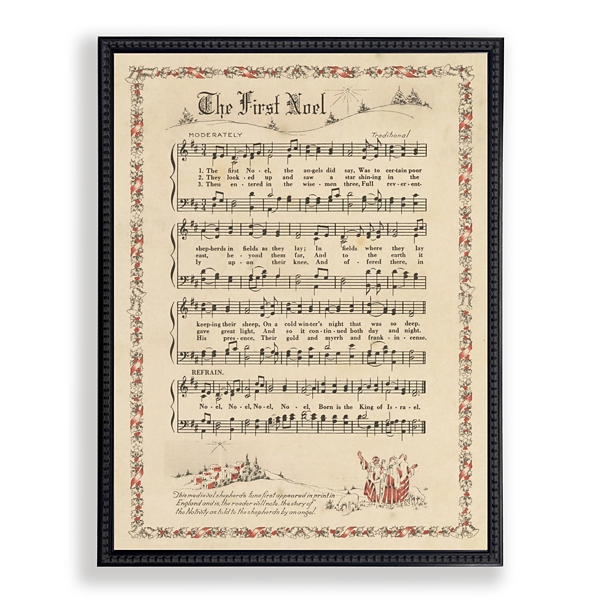 The First Noel Christmas Hymn Wall Plaque