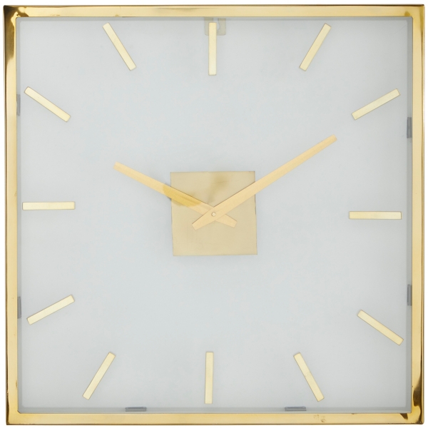 Gold Frame & Clear Face Wall Clock