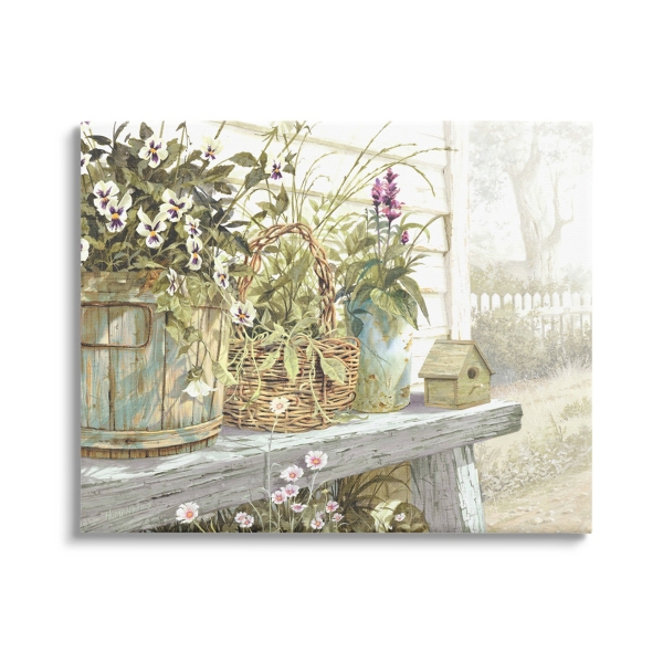 Cottage Garden Flowers Canvas Art Print