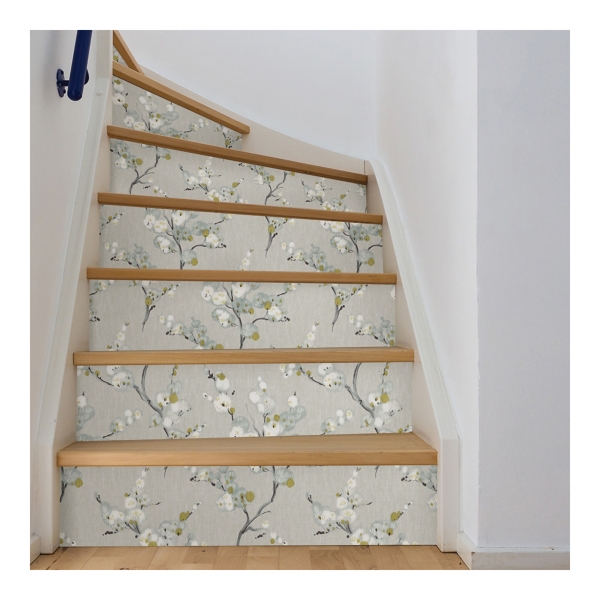 Gray Japanese Blossom Peel & Stick Wallpaper