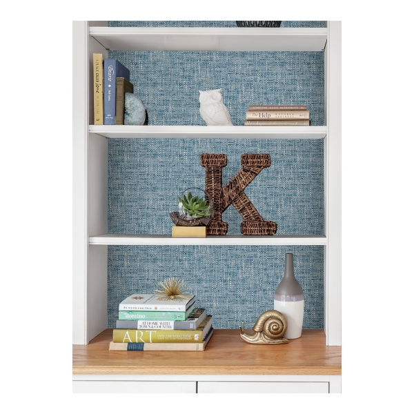 Blue Poplin Peel & Stick Wallpaper