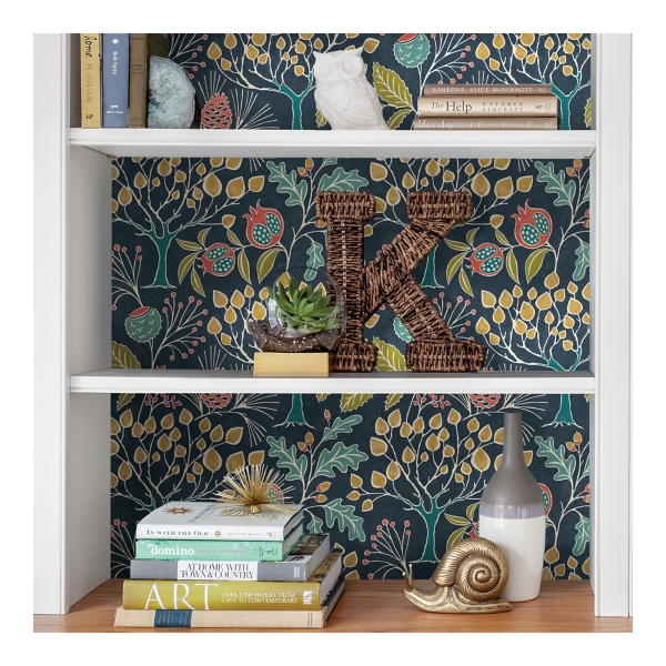 Navy Vintage Flora Peel & Stick Wallpaper
