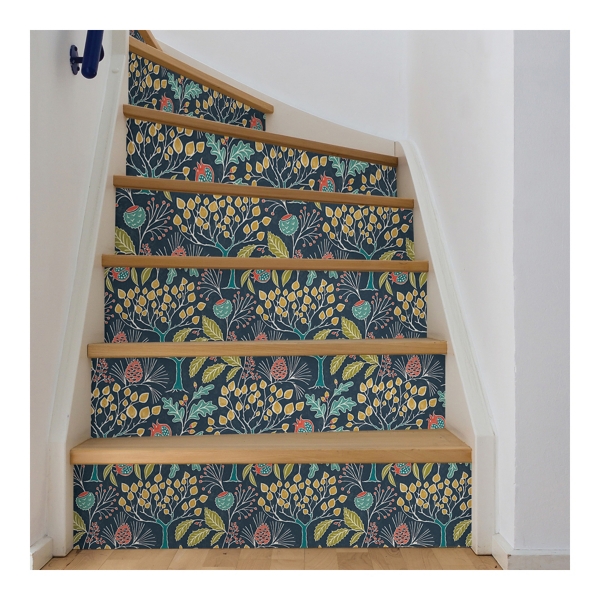 Navy Vintage Flora Peel & Stick Wallpaper