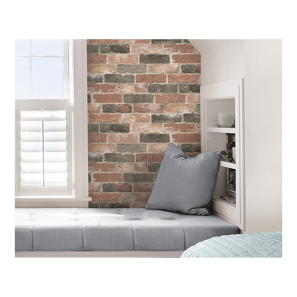 Red Reclaimed Brick Peel & Stick Wallpaper