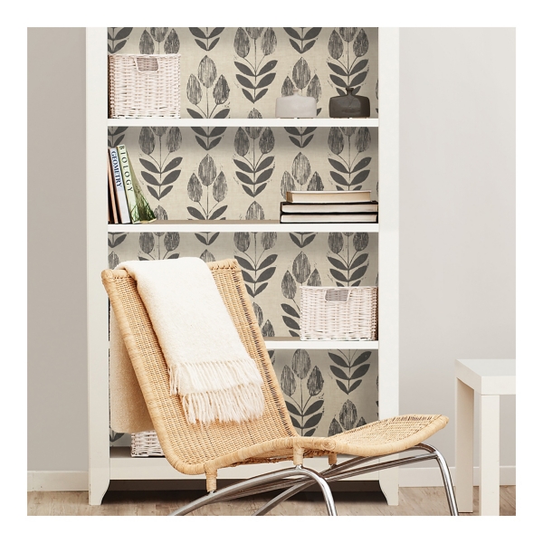 Folk Tulip Peel and Stick Wallpaper