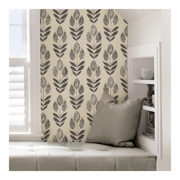 Folk Tulip Peel and Stick Wallpaper
