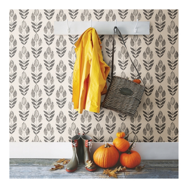 Folk Tulip Peel and Stick Wallpaper