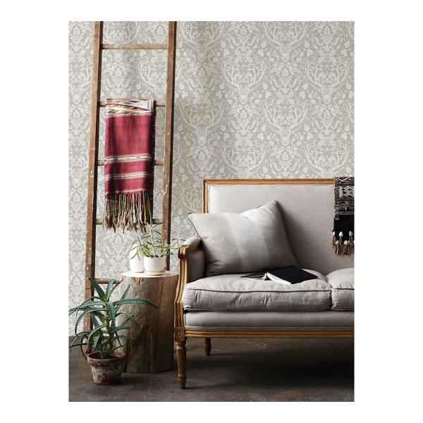 Taupe Escape to the Forest Peel & Stick Wallpaper