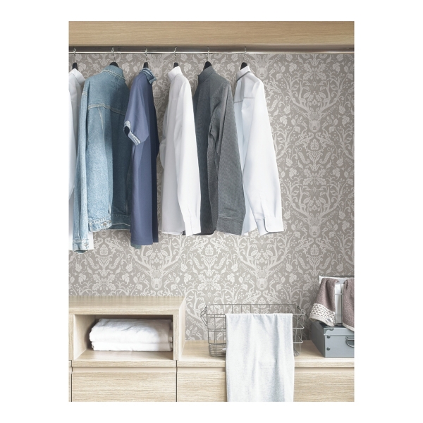 Taupe Escape to the Forest Peel & Stick Wallpaper