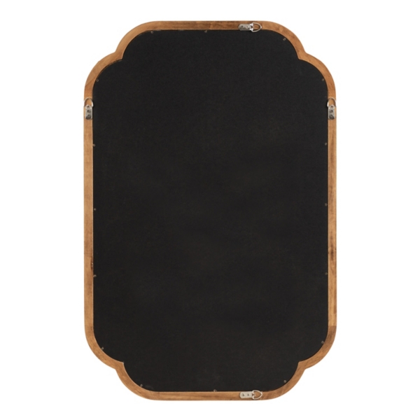 Rustic Wood Scallop Wall Mirror