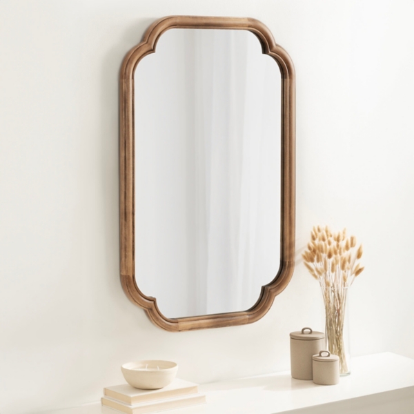 Rustic Wood Scallop Wall Mirror Kirklands Home