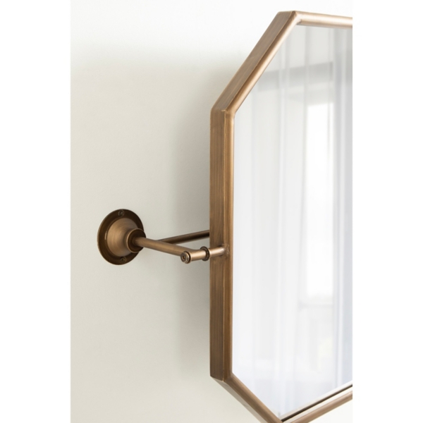 Gold Octagon Pivot Wall Mirror