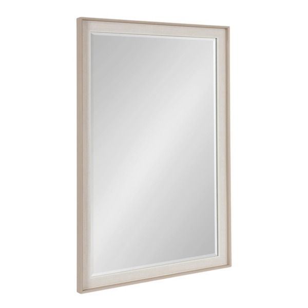 Neutral Linen Beveled Wall Mirror | Kirklands Home