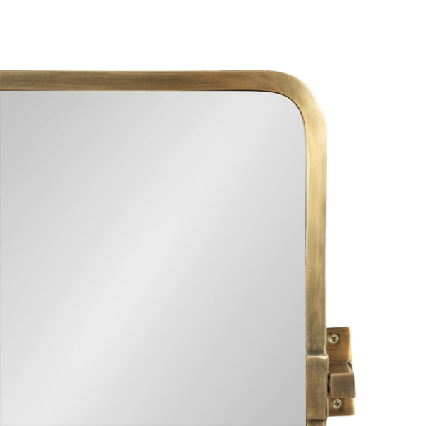 Gold Rectangle Pivot Wall Mirror