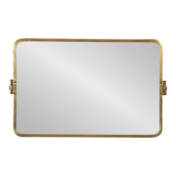 Gold Rectangle Pivot Wall Mirror