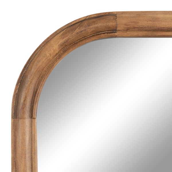 Rustic Brown Wide Arch Wall Mirror