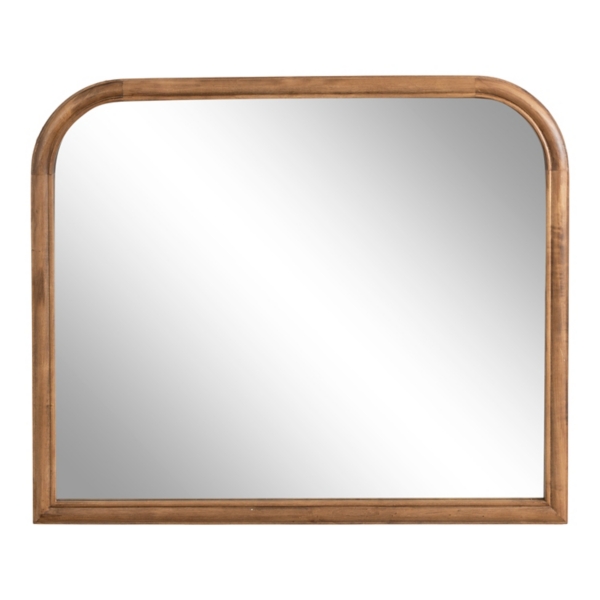 Rustic Brown Wide Arch Wall Mirror