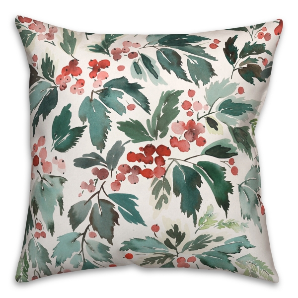 Watercolor Holly Pillow Kirklands Home