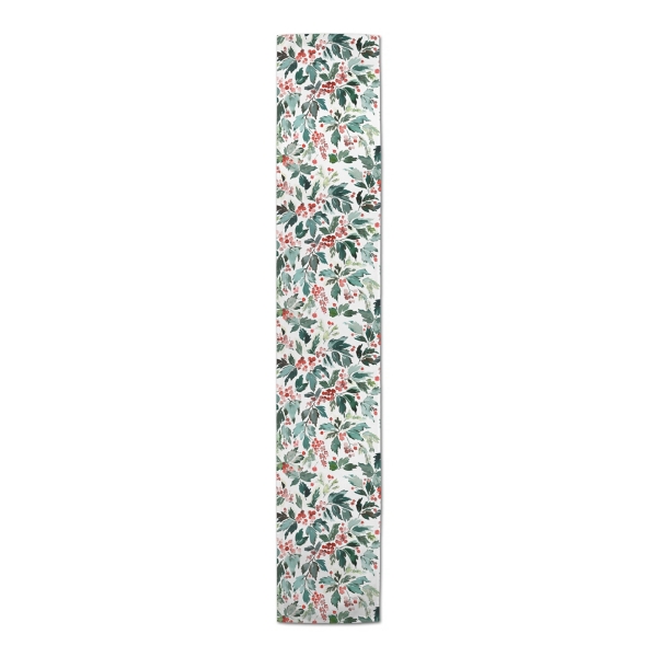 Watercolor Holly Table Runner, 90 in.
