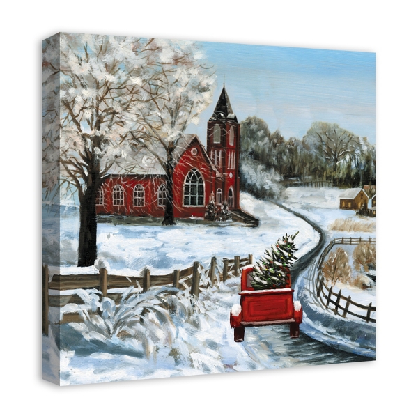 Winter Village Canvas Art Print
