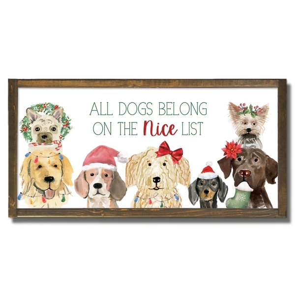 All Dogs Belong on the Nice List Wall Plaque Kirklands Home