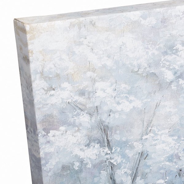 Chapel in a Winter Forest Canvas Art Print