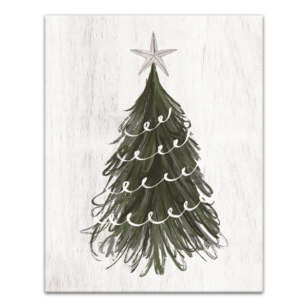 Wispy Christmas Tree Canvas Art Print