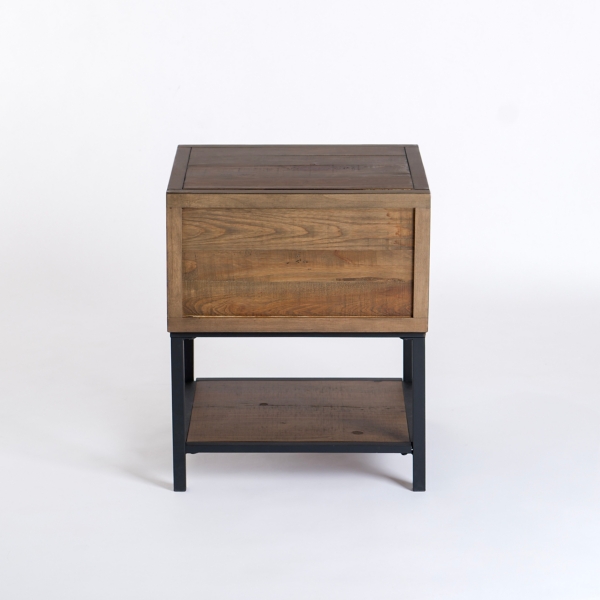 Reclaimed Wood Accent Table with Keeping Drawers