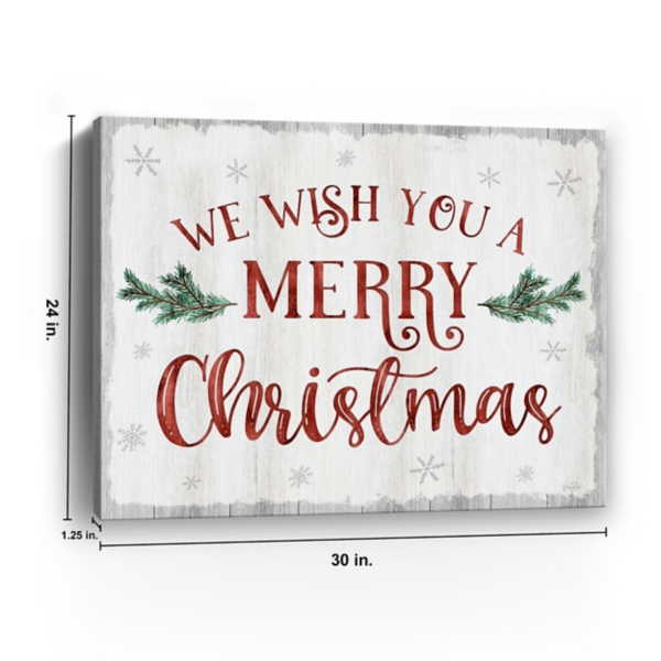 A Merry Christmas Canvas Art Print, 24x30