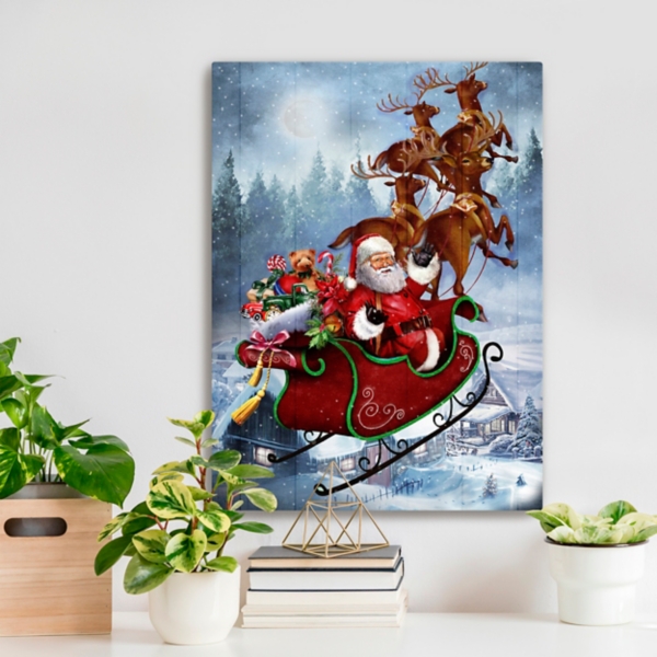Santa's Take Off Canvas Art Print