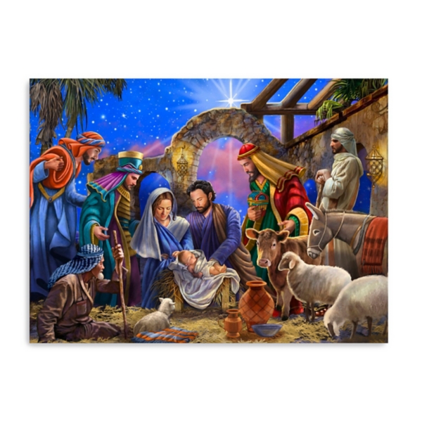 Bright Nativity Scene Canvas Art Print, 24x32 | Kirklands Home