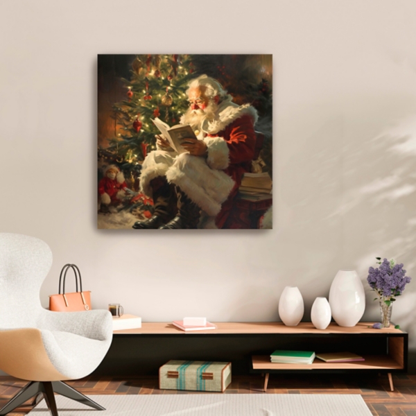 Santa's Stories Canvas Art Print, 30x30 in.
